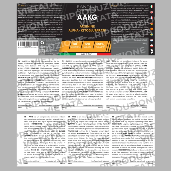 AAKG - Arginin alfa-ketoglutarat - 120 tablet - Image 5