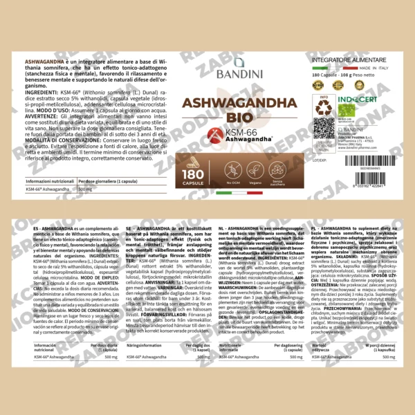 Prehransko dopolnilo z ekološko ašvagando