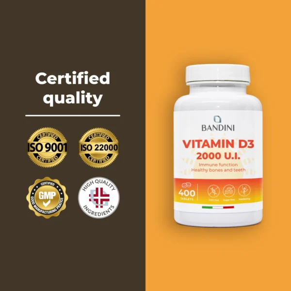 Prehransko dopolnilo z vitaminom D3 2000 IU
