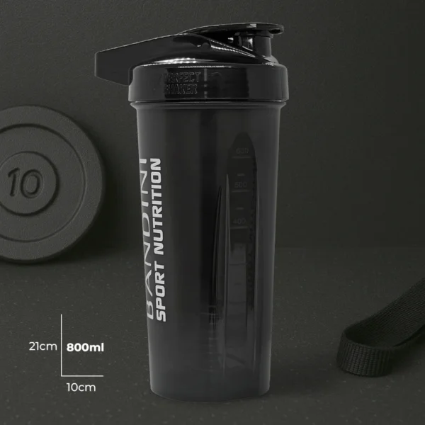 Bandini Sport Črni Shaker – 800ml - slika 2