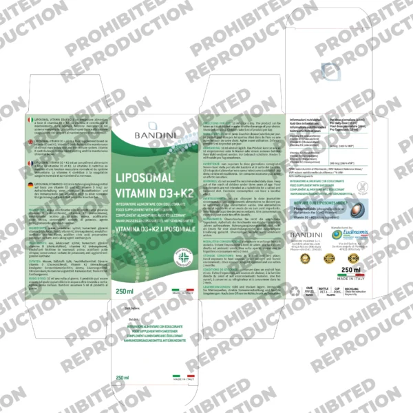 Prehransko dopolnilo z liposomskim vitaminom D3+K2