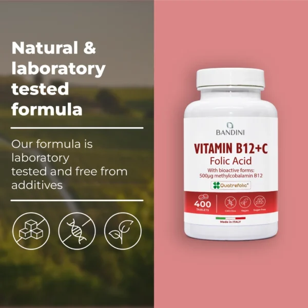 Prehransko dopolnilo z vitaminoma B12 in C