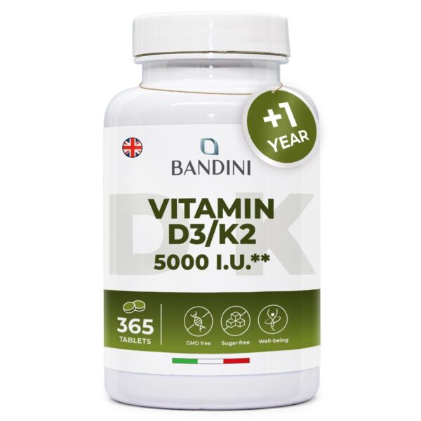 Vitamin D3 K2 – 5000 IU 365 tablet